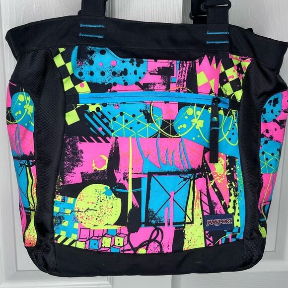 Jansport Retro Shoulder Bag y2k 90’s Neon - Picture 2 of 9